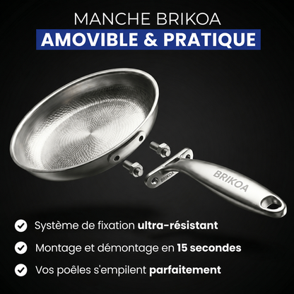 Poêle 100 % en titane pur pour une cuisine sans toxines