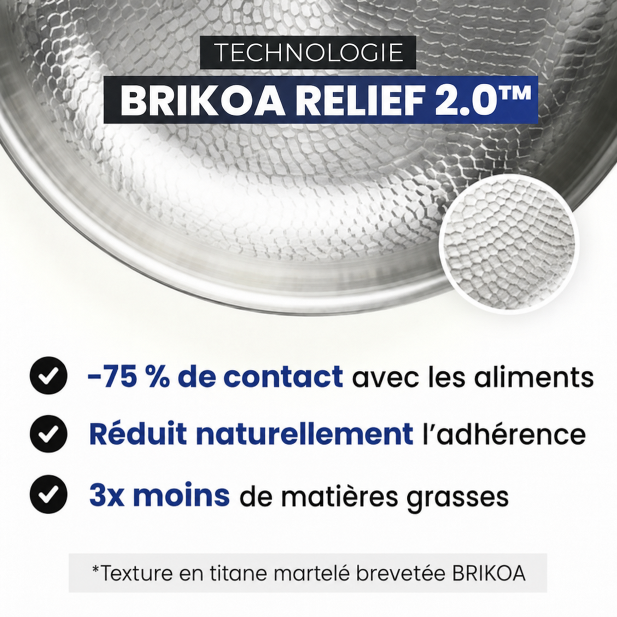 Poêle 100 % en titane pur pour une cuisine sans toxines
